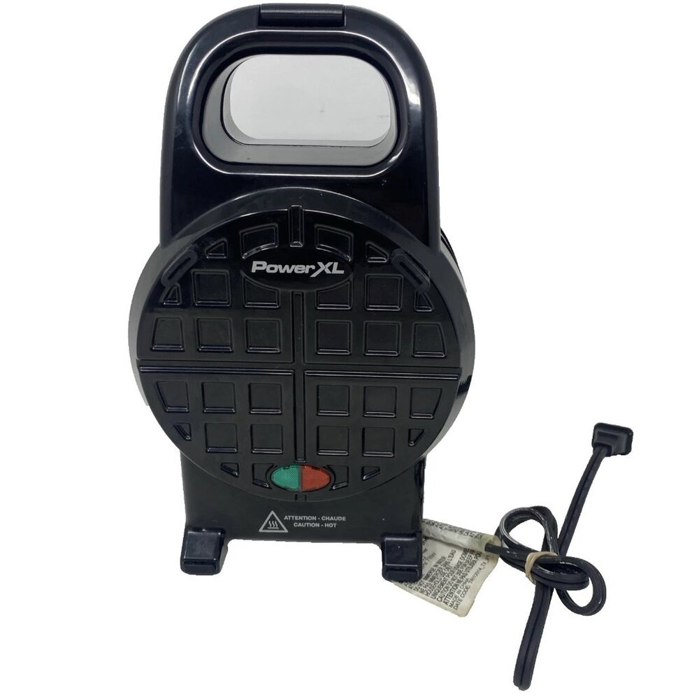 Power XL Waffle Maker 7" Wide & 1.5" Deep‎ Belgian Waffle Plus - Tested Works!